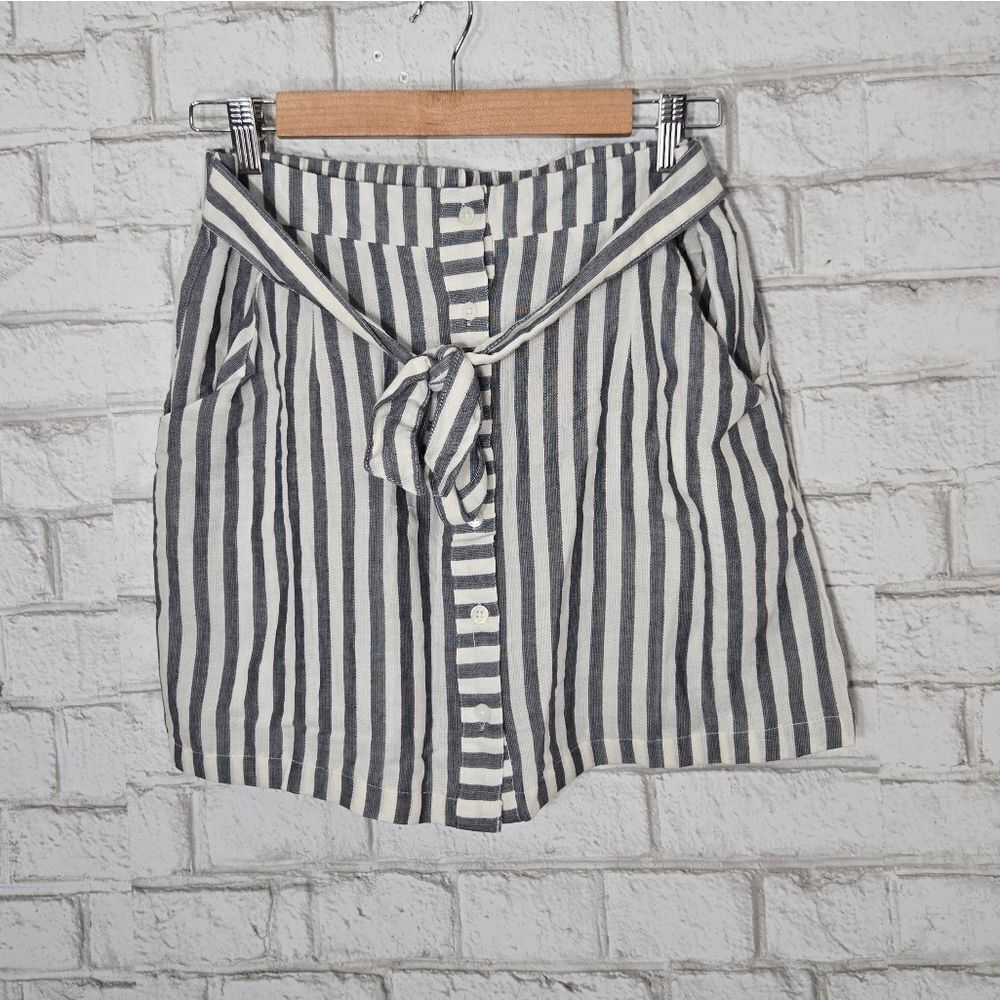 *3/20* Charlotte Russe Striped Tie-Waist Mini Skirt
